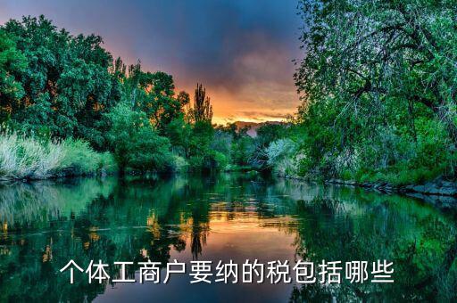 個(gè)體都交什么稅，個(gè)體戶要交什么稅收
