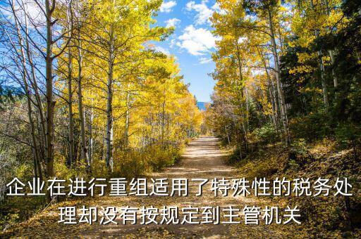 特殊重組什么時候備案，企業(yè)在進行重組適用了特殊性的稅務處理卻沒有按規(guī)定到主管機關