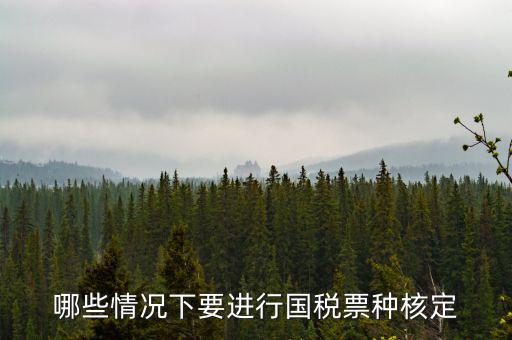 票種核定什么時(shí)候進(jìn)行，哪些情況下要進(jìn)行國稅票種核定