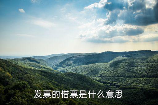 借發(fā)票是什么，可以借發(fā)票開嗎