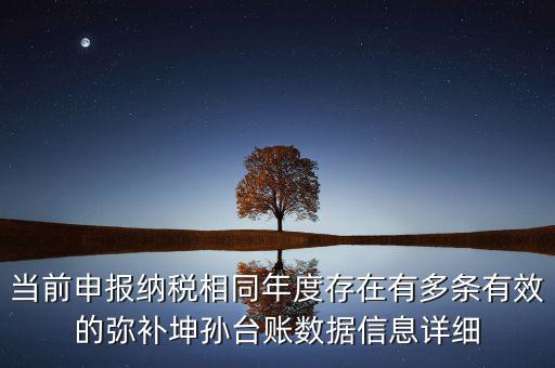 彌補虧損臺賬的維護是什么原因，您的彌補虧損臺賬數據存在問題怎樣聯(lián)系專管員