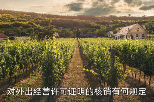 對外出經營許可證明的核銷有何規(guī)定