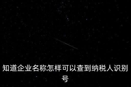 如何查詢一個(gè)公司的納稅人識(shí)別號(hào)，知道納稅人識(shí)別號(hào)怎么查單位