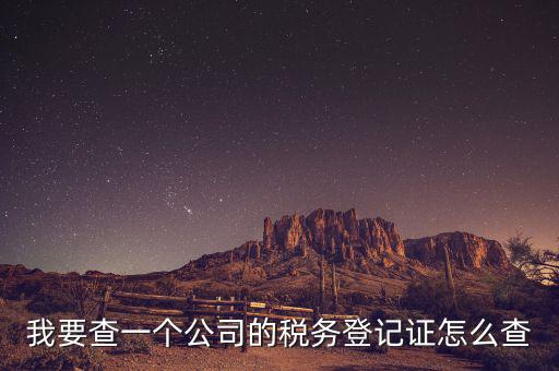 股東如何查詢企業(yè)稅務，我要查一個公司的稅務登記證怎么查