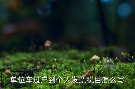 企業(yè)的車如何過戶給個(gè)人所得稅，單位車過戶到個(gè)人發(fā)票稅目怎么寫