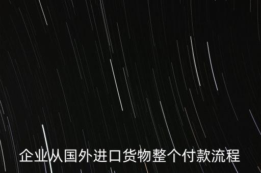 企業(yè)從國外進(jìn)口貨物整個付款流程