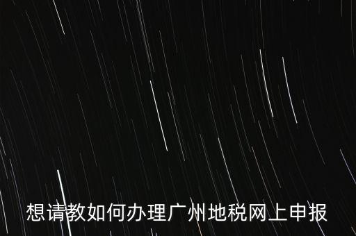 廣州地稅如何網(wǎng)上申報系統(tǒng)，地稅網(wǎng)上申報如何操作