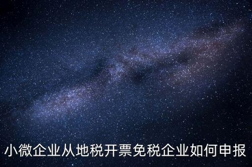 小微企業(yè)免稅如何申報(bào)，小微企業(yè)從地稅開票免稅企業(yè)如何申報(bào)