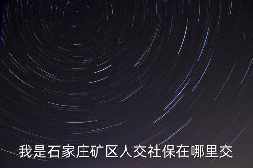 礦區(qū)使用費(fèi)如何繳納，我是石家莊礦區(qū)人交社保在哪里交