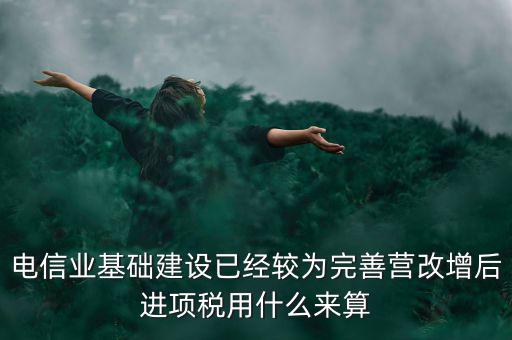 電信業(yè)基礎建設已經較為完善營改增后進項稅用什么來算