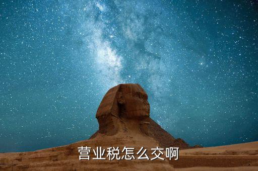 營(yíng)業(yè)稅如何繳納，營(yíng)業(yè)稅怎么交啊