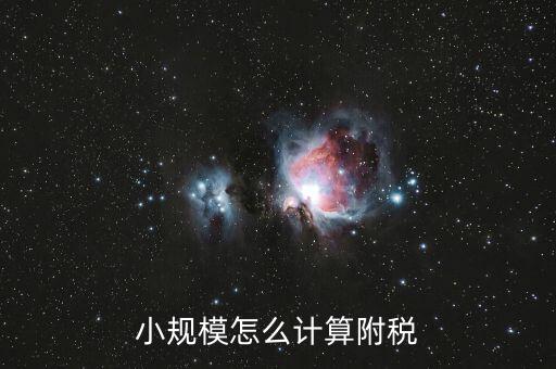 小規(guī)模如何計算附加稅，小規(guī)模怎么計算附稅