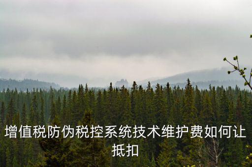 稅控維護費如何抵稅，稅控維護費抵扣問題