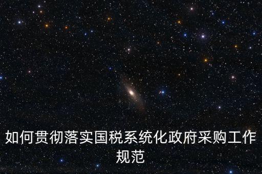 國(guó)稅 如何抓落實(shí)，如何貫徹落實(shí)國(guó)稅系統(tǒng)化政府采購(gòu)工作規(guī)范