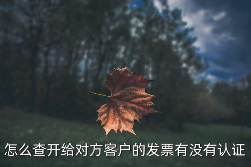 如何查詢未認(rèn)證的發(fā)票嗎，如何查詢開(kāi)給對(duì)方的發(fā)票有沒(méi)有認(rèn)證