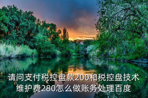 百望稅控280元 如何入賬，稅控280元收到發(fā)票怎么入賬