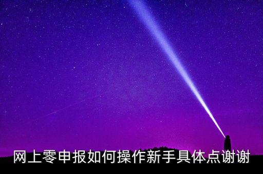 零申報如何網(wǎng)上申報，網(wǎng)上零申報如何操作新手具體點謝謝