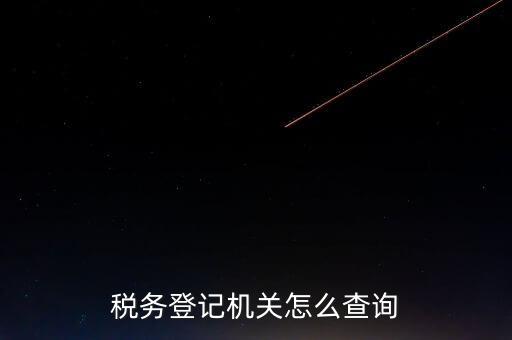 稅務登記機關(guān)怎么查詢