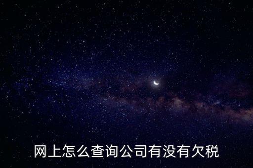 網上怎么查詢公司有沒有欠稅