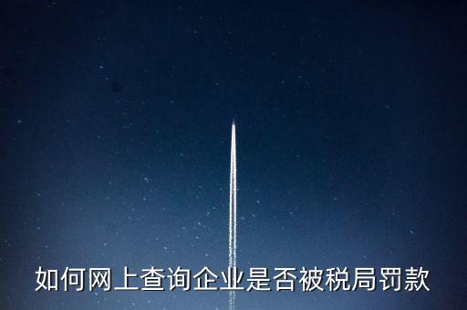 如何查稅務(wù)處罰，公司的稅務(wù)罰款去哪里查詢急
