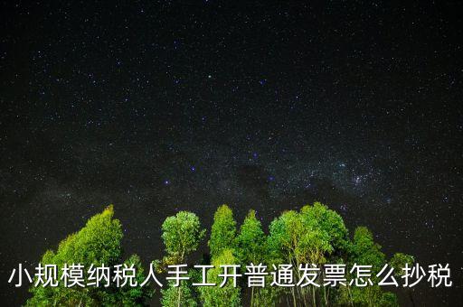 小規(guī)模納稅人開票系統(tǒng)如何抄報(bào)稅，小規(guī)模稅款控盤如何抄報(bào)稅