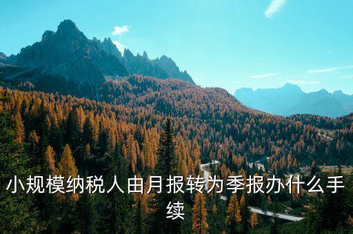 小規(guī)模納稅人由月報轉為季報辦什么手續(xù)