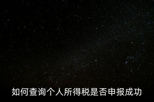 納稅申報如何查詢是否繳款成功，如何查詢個人所得稅是否申報成功