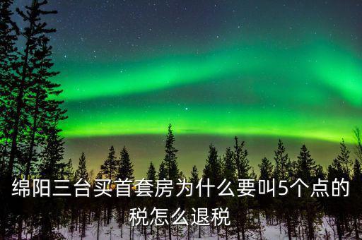 綿陽(yáng)三臺(tái)買首套房為什么要叫5個(gè)點(diǎn)的稅怎么退稅