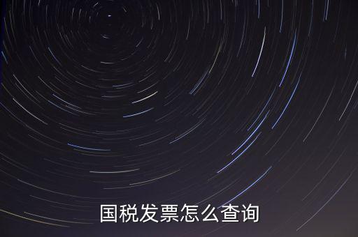 國稅發(fā)票怎么查詢