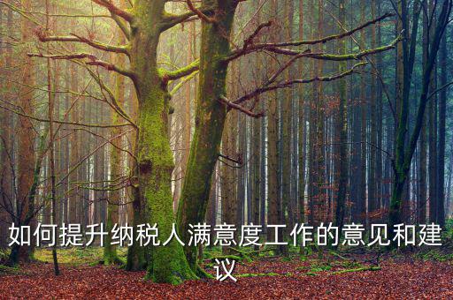 稅務干部如何提升納稅人滿意度，如何提高納稅人滿意度 中國稅務報