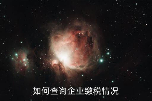 如何查詢(xún)企業(yè)繳稅情況，去哪里可以查到一個(gè)企業(yè)的納稅狀況