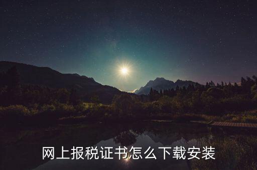如何下載電子稅務(wù)印章，網(wǎng)上報稅證書怎么下載安裝