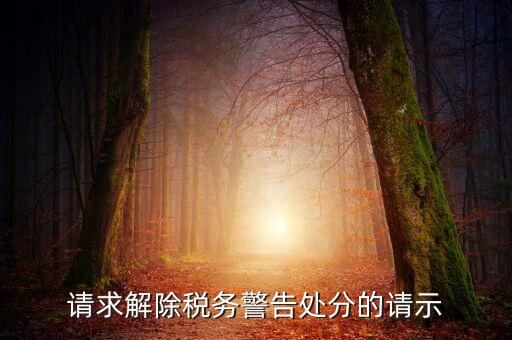四川省稅務(wù)處罰信息如何消除，請(qǐng)求解除稅務(wù)警告處分的請(qǐng)示
