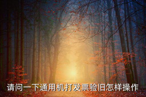 定額通用發(fā)票如何驗舊，請問一下通用機打發(fā)票驗舊怎樣操作
