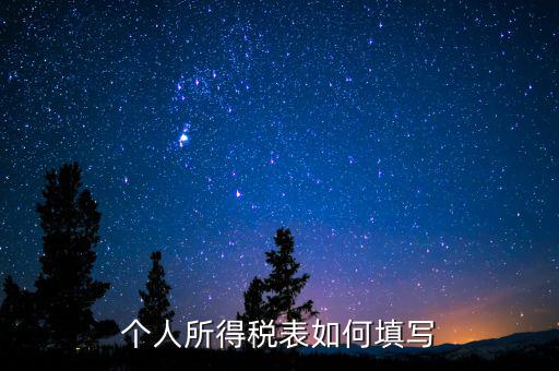 個(gè)人所得稅表如何填寫(xiě)，個(gè)稅表怎么填
