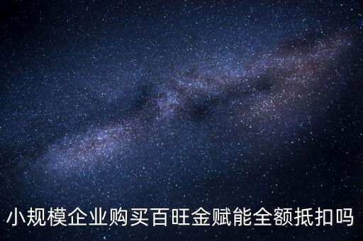 百旺年費(fèi)如何全額抵減，小規(guī)模企業(yè)購買百旺金賦能全額抵扣嗎
