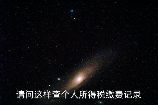 如何查找自己繳稅記錄，請問這樣查個人所得稅繳費(fèi)記錄