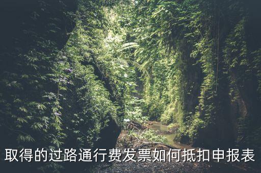 取得的過(guò)路通行費(fèi)發(fā)票如何抵扣申報(bào)表