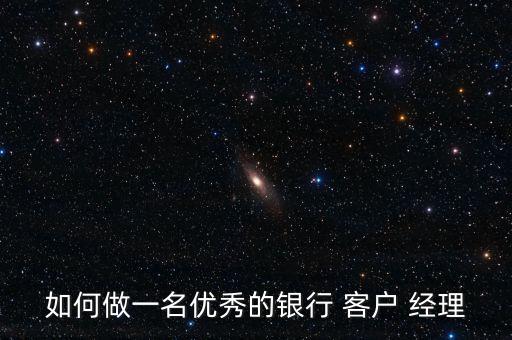 如何做一名優(yōu)秀的銀行 客戶 經理