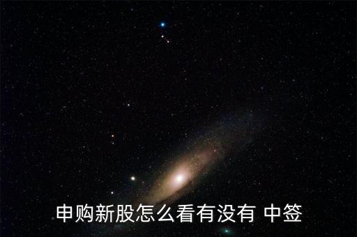 申購(gòu)新股怎么看有沒有 中簽