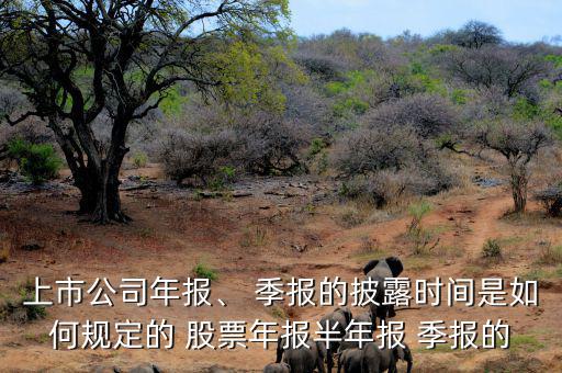 上市公司年報(bào)、 季報(bào)的披露時(shí)間是如何規(guī)定的 股票年報(bào)半年報(bào) 季報(bào)的