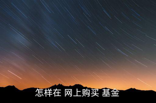怎樣在 網(wǎng)上購(gòu)買(mǎi) 基金