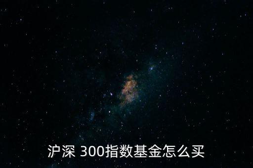 滬深 300指數(shù)基金怎么買(mǎi)