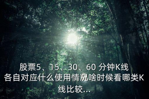 股票5、15、30、60 分鐘K線各自對應(yīng)什么使用情況啥時候看哪類K線比較...