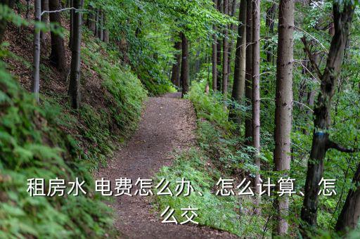  租房水 電費怎么辦、怎么計算、怎么交