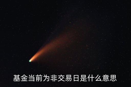 非交易日是什么意思，轉(zhuǎn)換景順貨幣A基金顯示非交易時(shí)間是什么意思