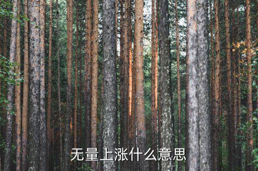 底部無(wú)量上漲說(shuō)明什么，無(wú)量上漲什么意思