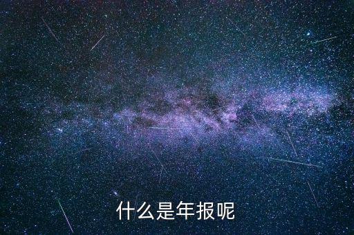 年報指什么，什么是年報呢