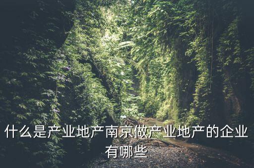 什么是產(chǎn)業(yè)地產(chǎn)，總是說(shuō)產(chǎn)業(yè)地產(chǎn)的可是連什么是產(chǎn)業(yè)地產(chǎn)我還是不知道啊