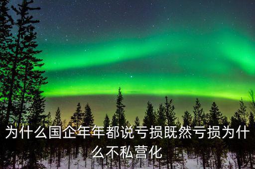 為什么壟斷性的國(guó)企年年喊虧損，為什么國(guó)企年年都說(shuō)虧損既然虧損為什么不私營(yíng)化